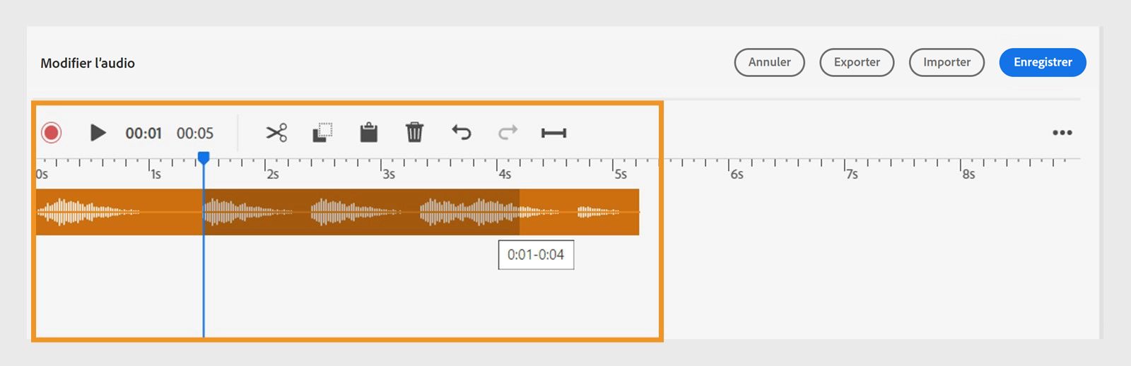 Image illustrant la modification de la forme d’onde audio.