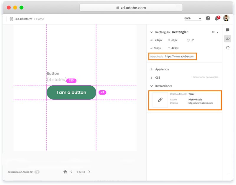 Inspección de hipervínculos de objeto