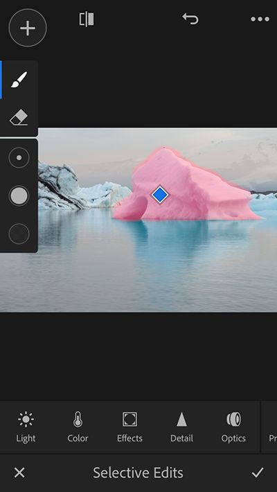 Bruk selektive redigeringer med penselvalgverktøyet