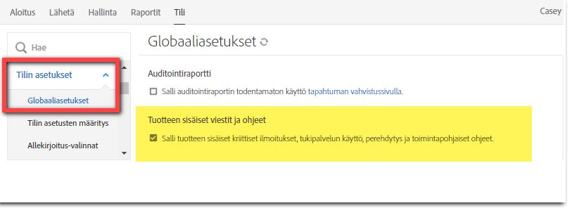 Tuoteviestien hallinta