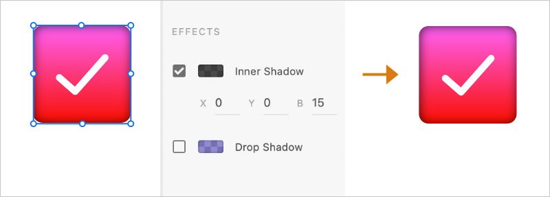 Application d’une ombre interne à un objet