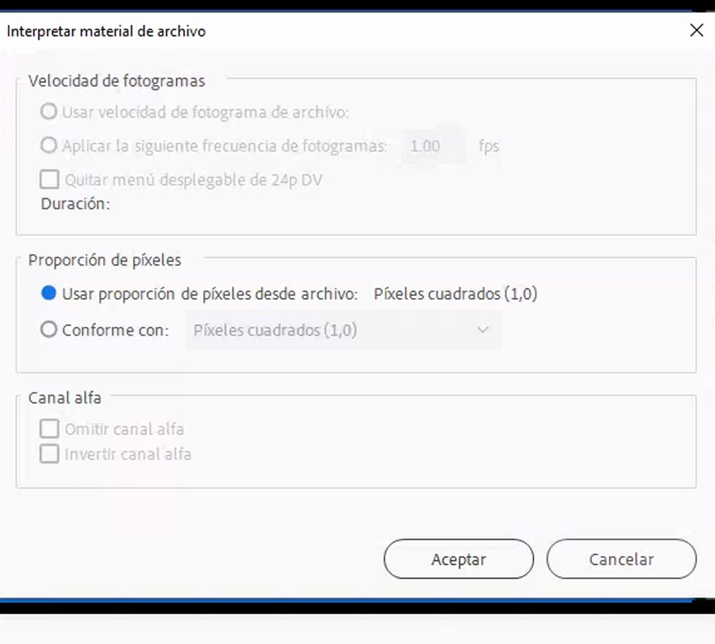 Interpretar material de archivo