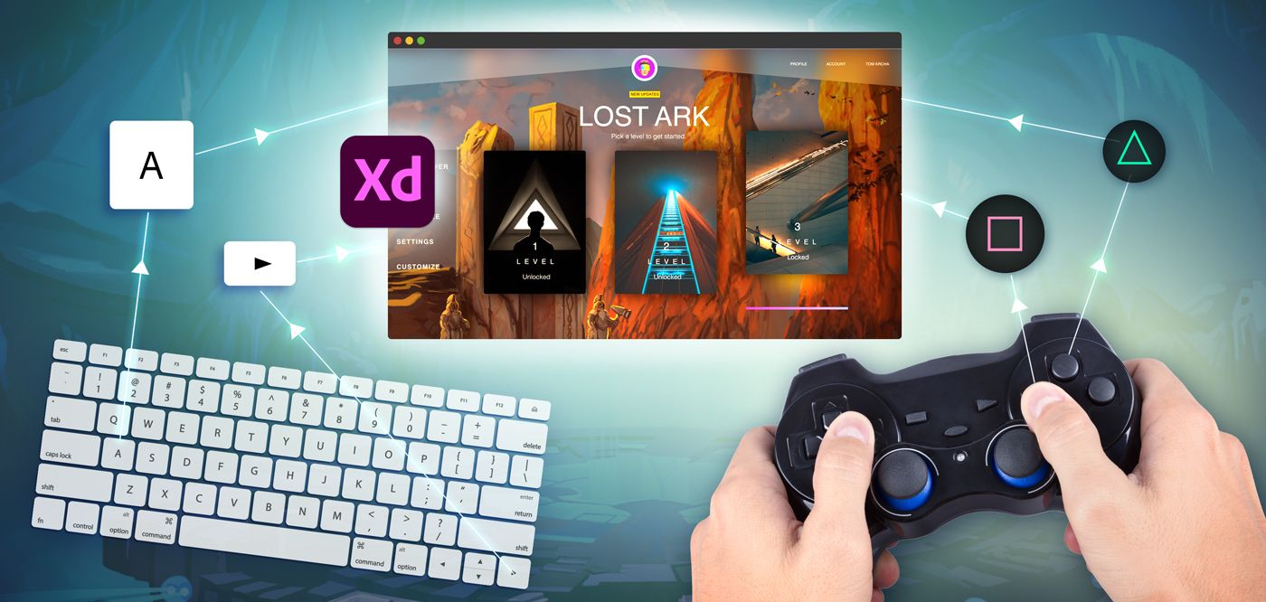 déclencheurs de clavier et de manette de jeu