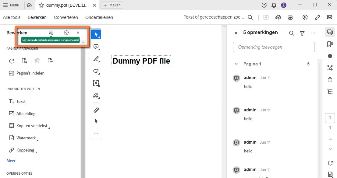 Automatisk justeringsfunksjon i nye Acrobat