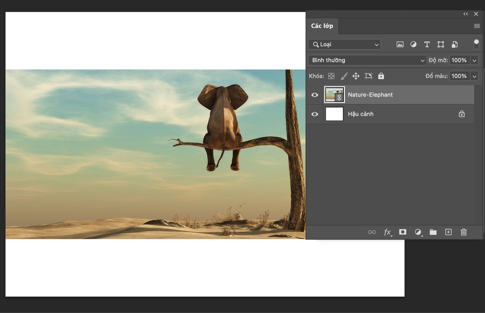 Bảng Lớp hiển thị lớp Đối tượng thông minh được chọn với biểu tượng mắt xích, cho biết đây là một Đối tượng thông minh được liên kết.