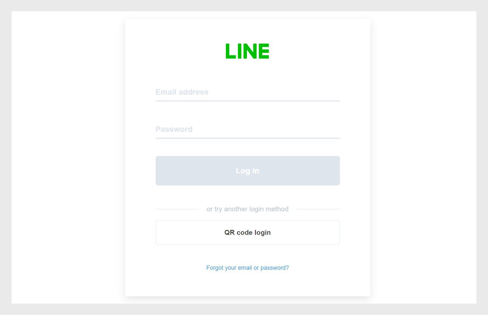 Line のパスワード画面