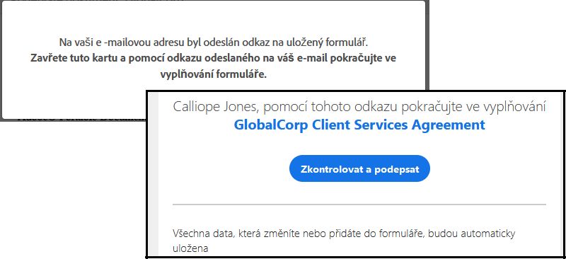 E-mail s uloženým webovým formulářem