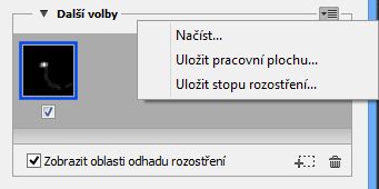 Ukládání a načítání stop rozostření v aplikaci Photoshop