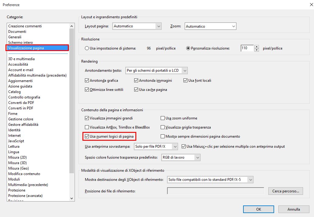 Numeri logici delle pagine