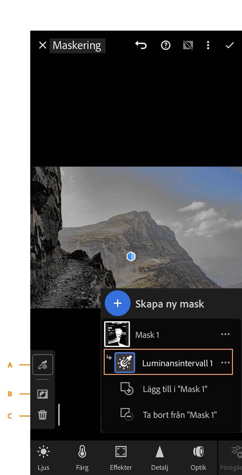 luminansintervallmaskering