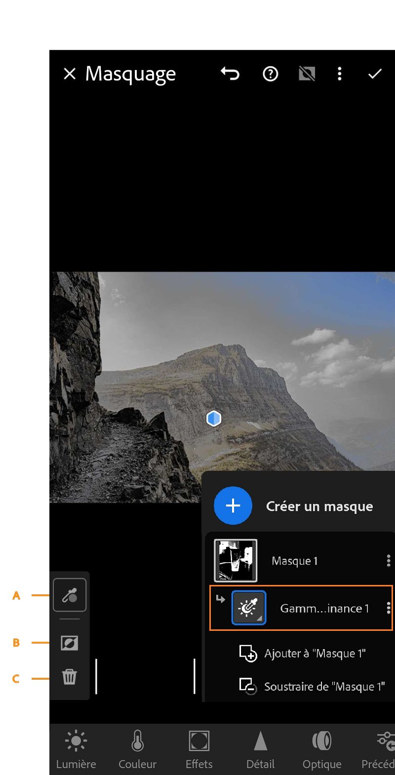 luminance-range-masking