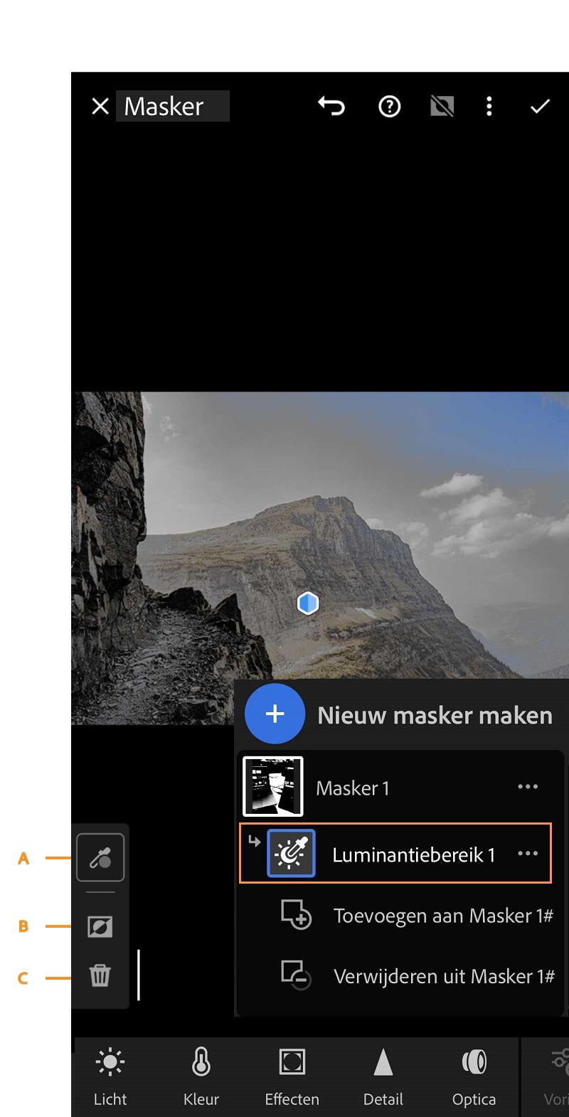 luminantie-bereik-maskeren