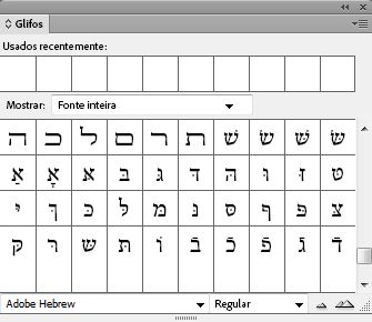 Procurar, selecionar e aplicar glifos