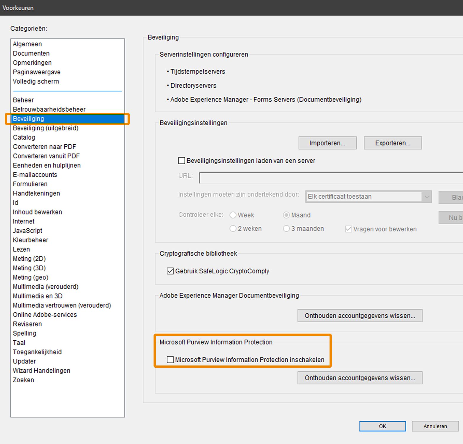 Innstilling for å aktivere MIP