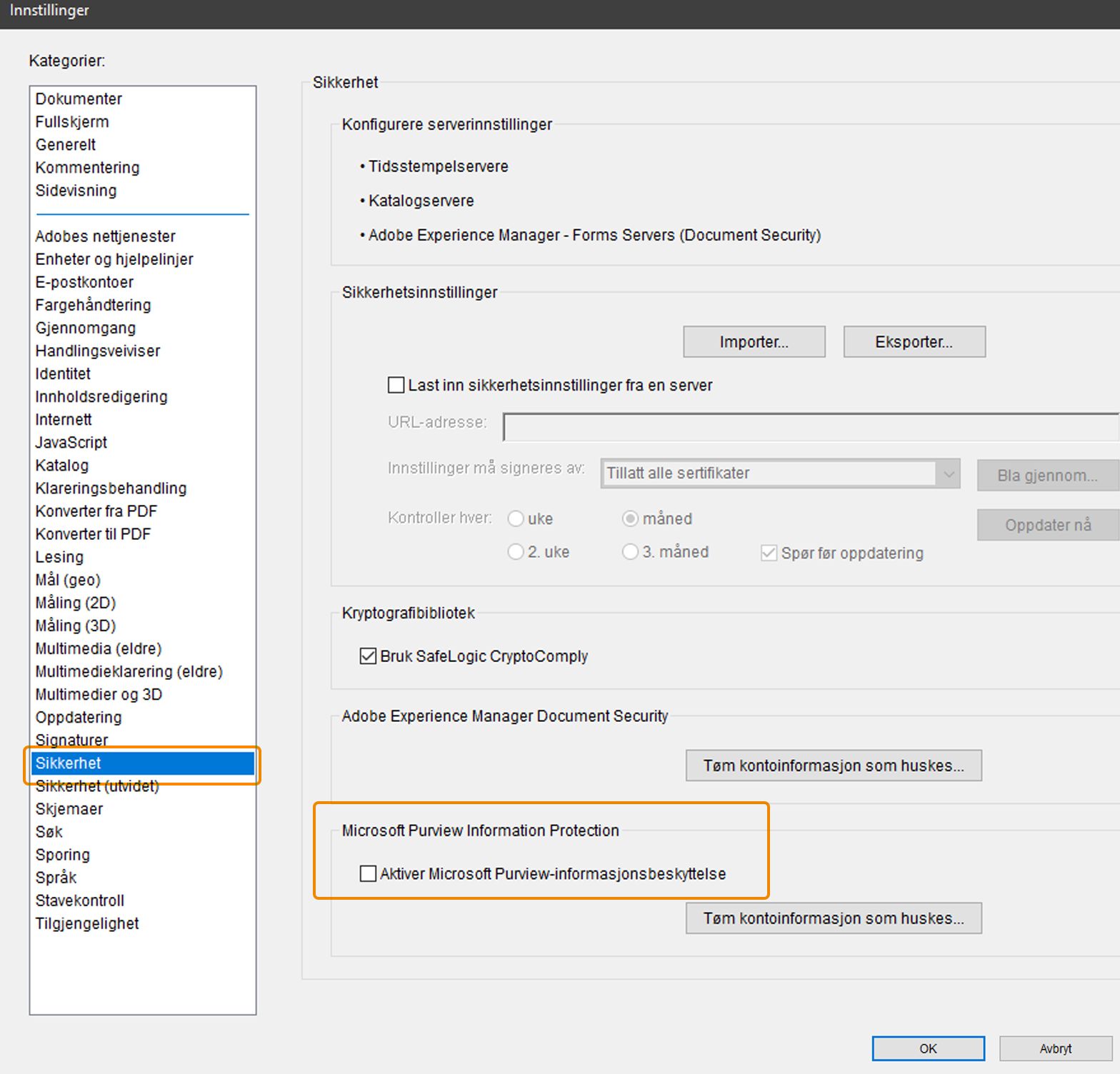 Voorkeur om MIP in te schakelen