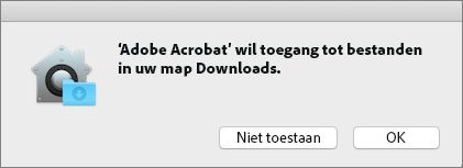 Toestemmingsdialoogvenster Mac Catalina