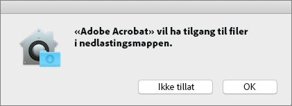 Mac Catalina tillatelsesdialog