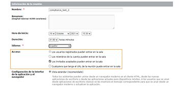 La configuración está activada