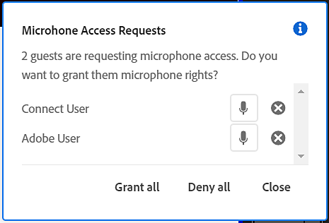 Microphone access host notification