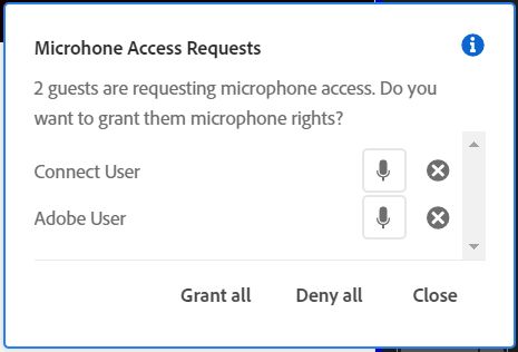 Microphone access host notification