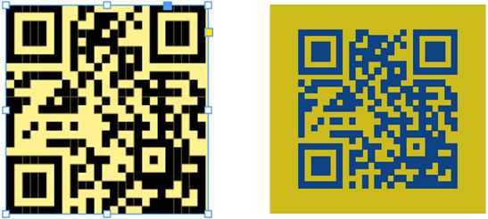 تعديل سمات إطار رمز QR