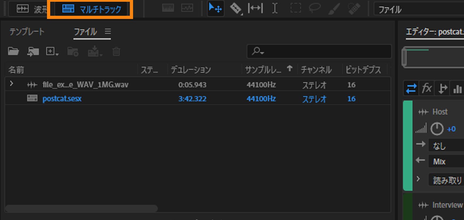 マルチトラック