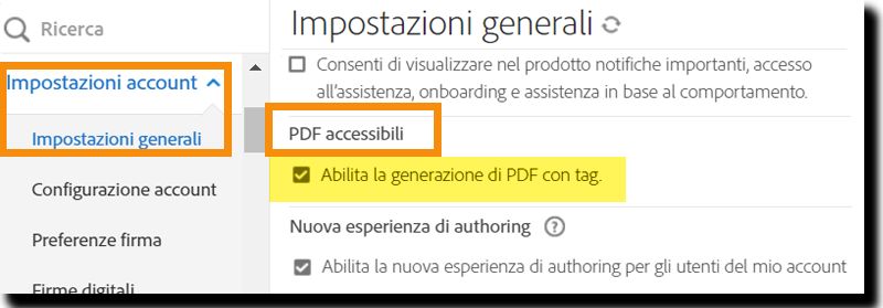 Vai ai controlli dei PDF accessibili