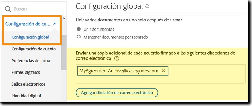 Vaya a los controles de archivado externo