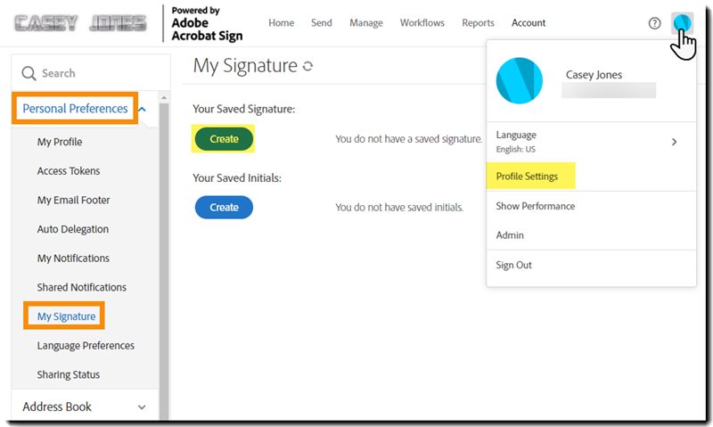 Création de votre signature