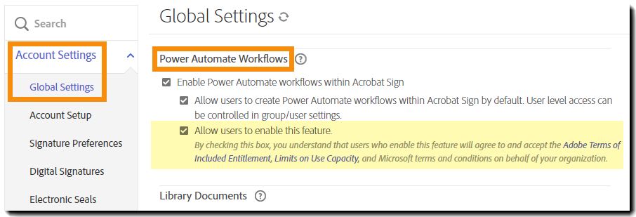 Siirry Power Automate -asetuksiin