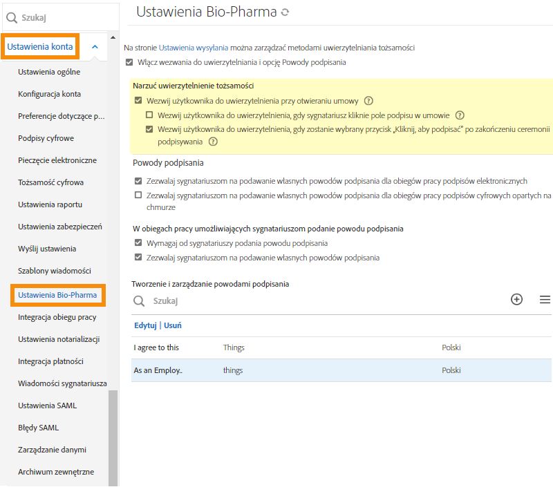 Przejdź do elementów sterujących Wymagane uwierzytelnienie tożsamości na karcie Bio-Pharma