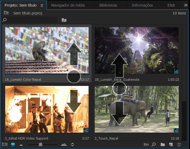 Rolar para cima e para baixo