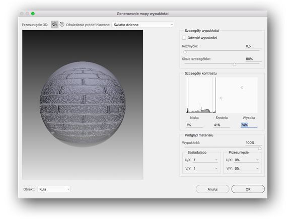Generowanie mapy normalnych w programie Photoshop 