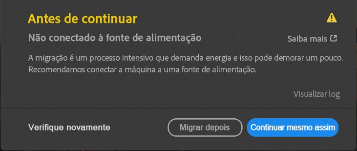 Não conectado à fonte de alimentação