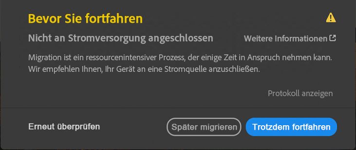 Nicht an Stromversorgung angeschlossen