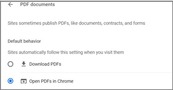 PDF-Dateien in Chrome öffnen Einstellung