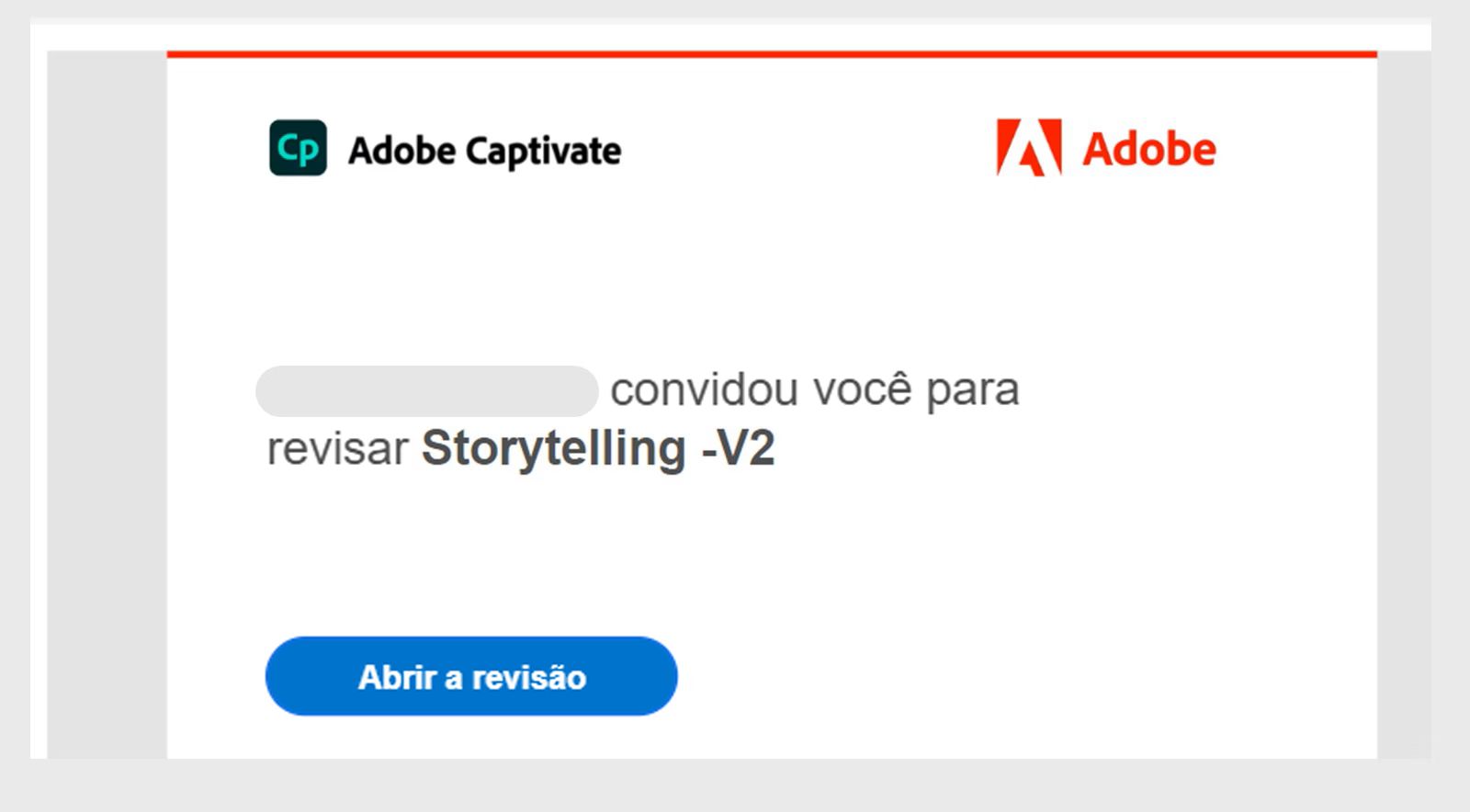 Convite por e-mail para revisão