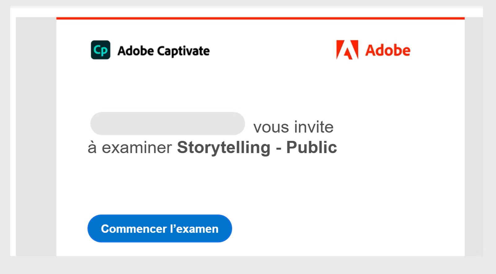 Invitation par e-mail à réviser