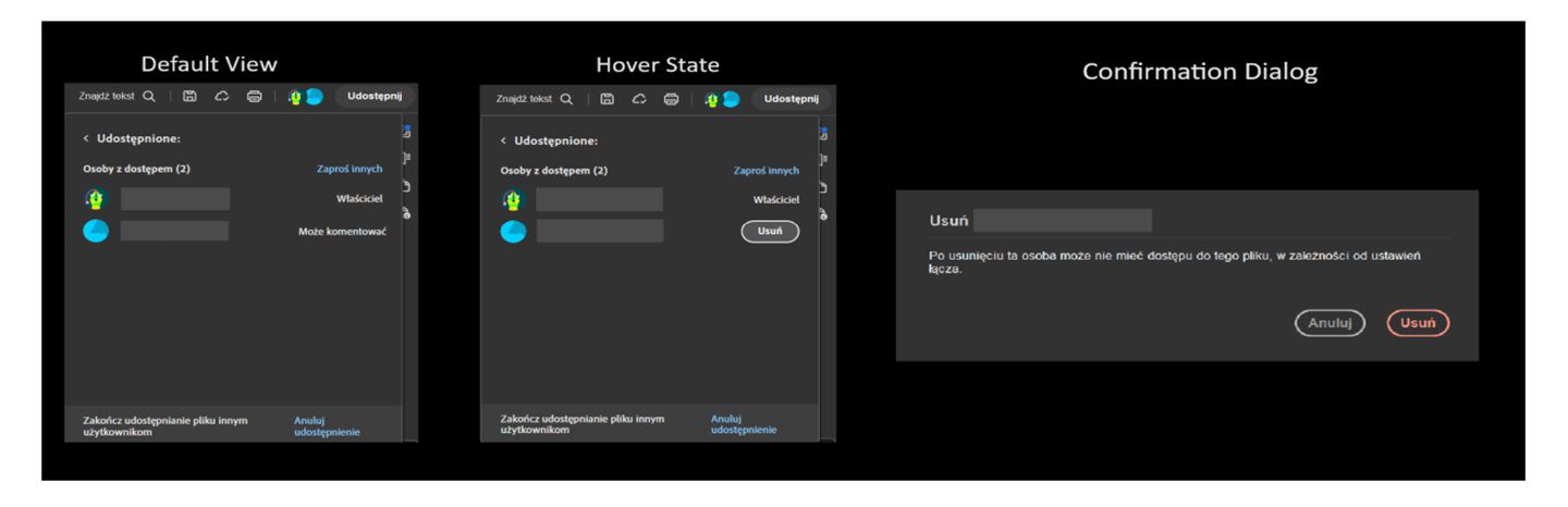 Właściciel udostępnionego pliku może teraz usuwać współpracowników