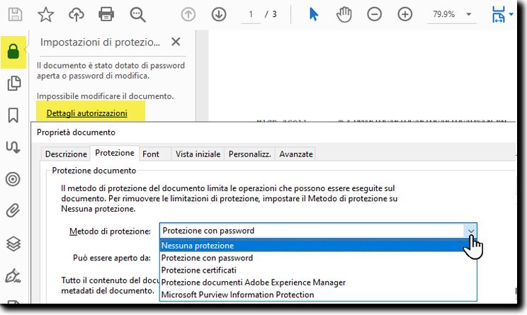 Modificare le proprietà del documento PDF