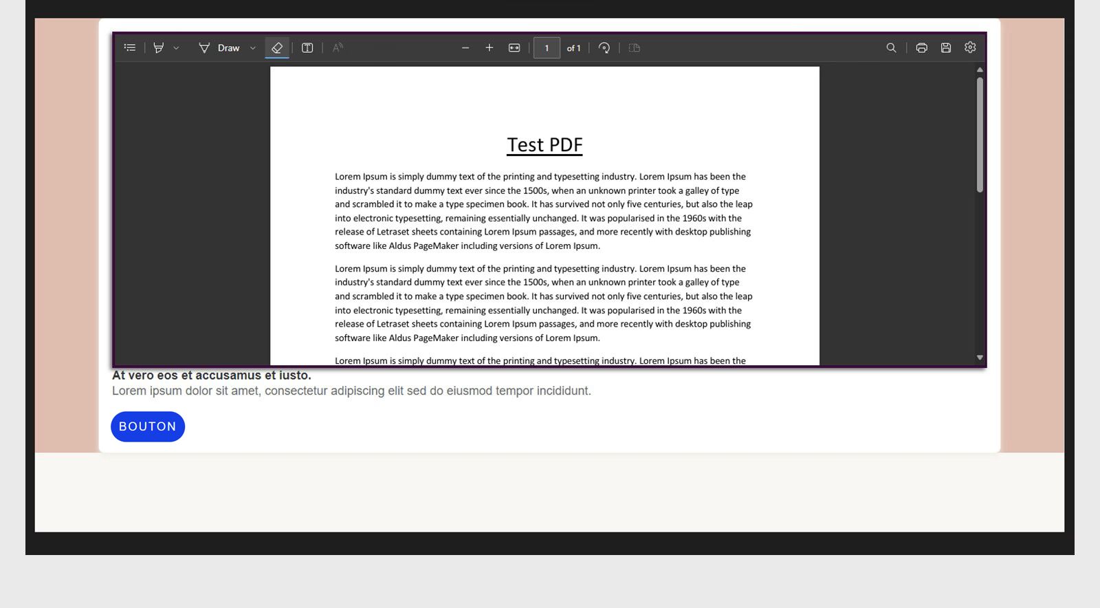 PDF lors de l’aperçu