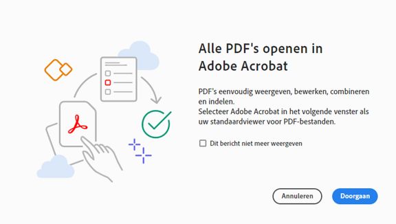 Angi Acrobat som standard programkort