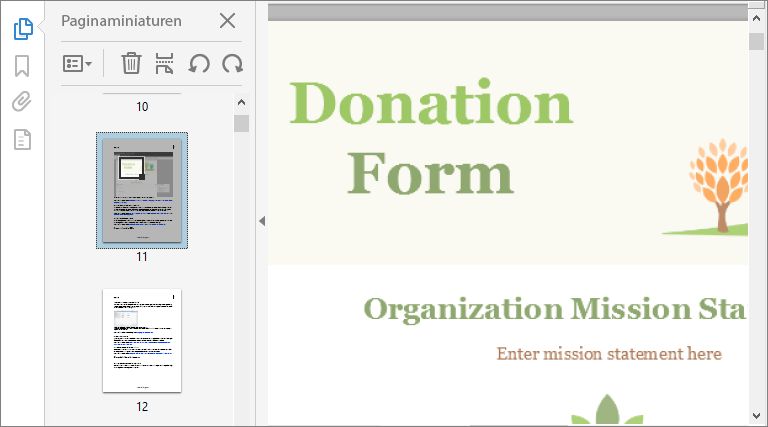 Sidevisningsboks i en sideminiatyr