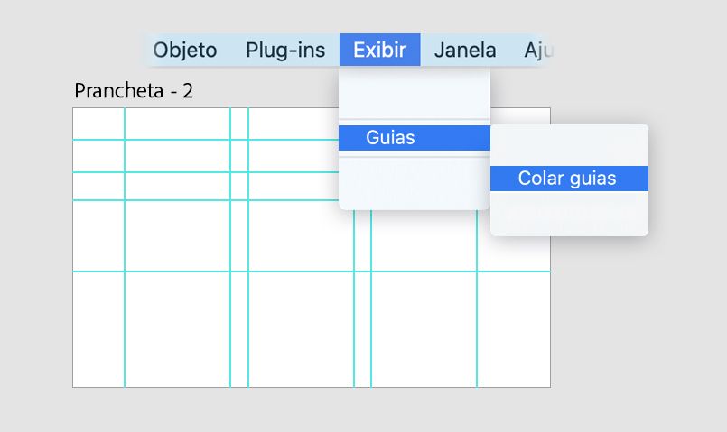 Colar guias em uma prancheta