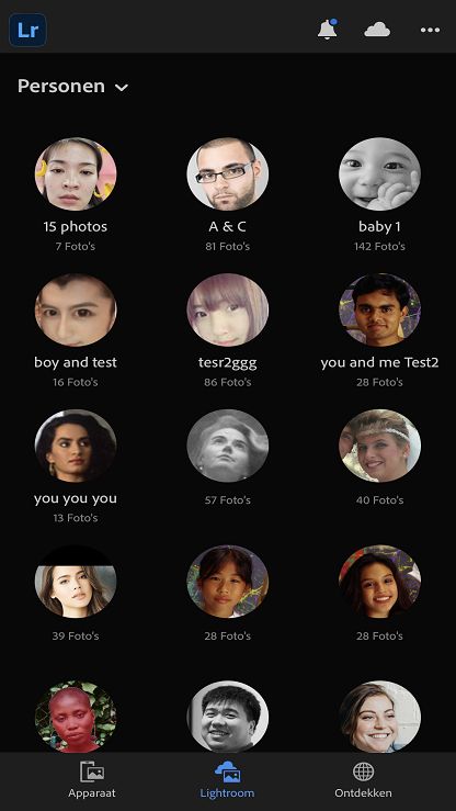 Weergave Personen in iOS