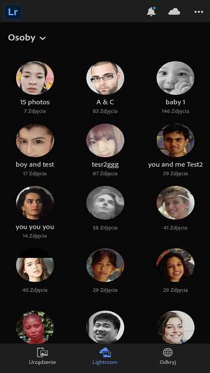 Widok Osoby w systemie iOS