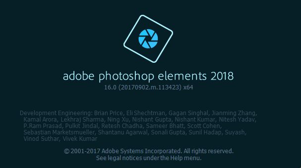 Productversie Photoshop Elements 2018