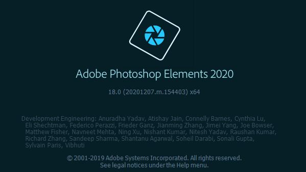 Version de produit Photoshop Elements 2020