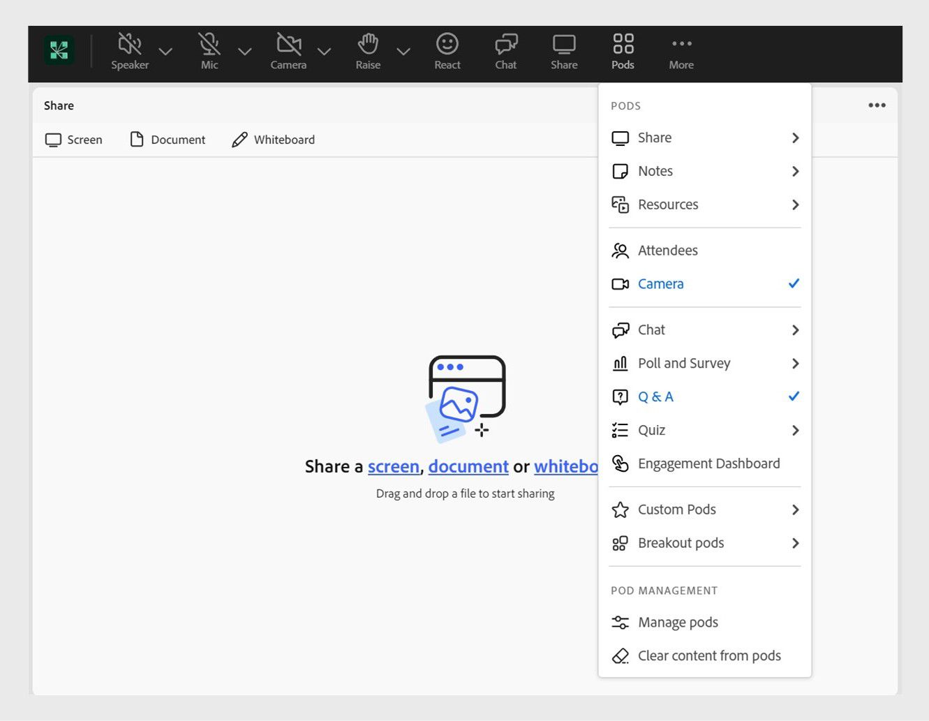 Add pods to the layout