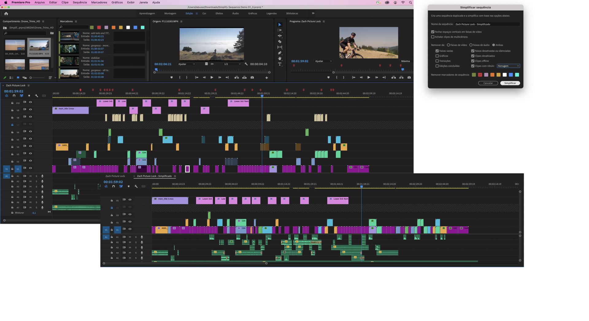 Simplificar sequência